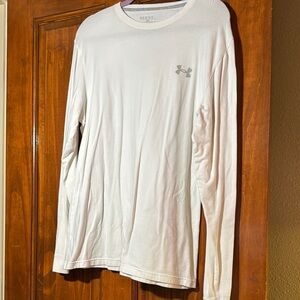 Under Armour White Long Sleeve Tee Soft Lightweight Casual